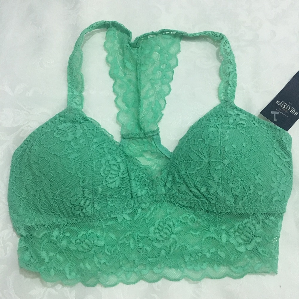 Hollister padded racerback lace bralette